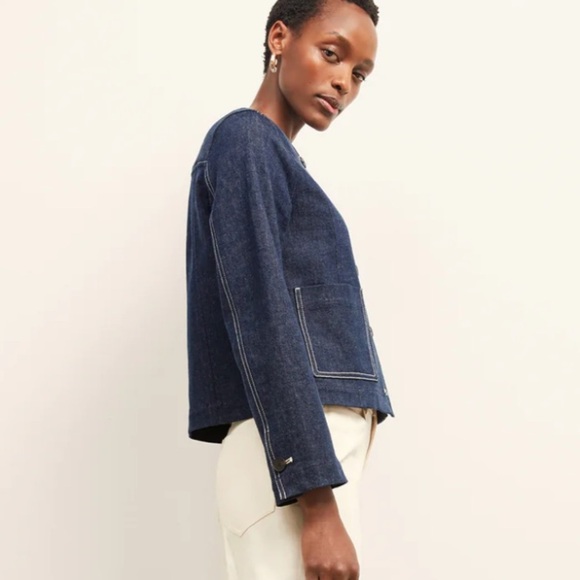 M.M. LAFLEUR The Kane Jacket - Stretch Denim Suiting size 2 - Picture 4 of 10